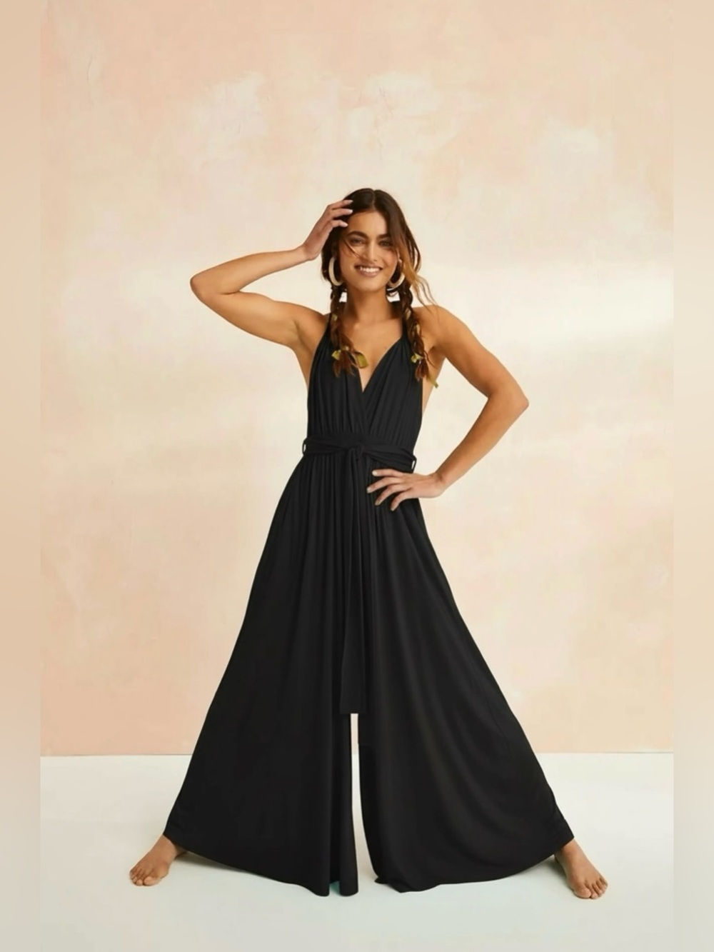 Free People Beach Convertible Open Back One Piece Jumpsuit | NWOT